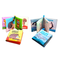 2 Kitap Tox İngilizce Orman Hayvanları ve Kutup Hayvanları Kumaş 