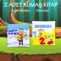 2 Kitap Tox İngilizce Kışlık Giysiler ve Rakamlar Kumaş Sessiz Ki
