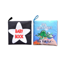 2 Kitap Tox İngilizce Siyah-Beyaz Bebek ve Deniz Canlıları Kumaş 2 Kitap Tox İngilizce Siyah-Beyaz Bebek ve Deniz Canlıları Kumaş