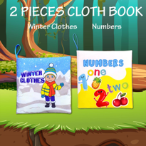 2 Kitap Tox İngilizce Kışlık Giysiler ve Rakamlar Kumaş Sessiz Ki