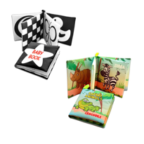 2 Kitap Tox İngilizce Siyah-Beyaz Bebek ve Safari Hayvanları Kuma