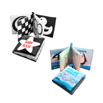 Ada Detox 2 Kitap Tox İngilizce Siyah-Beyaz Bebek Ve Kutup Hayvanları Kumaş