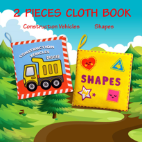 2 Kitap Tox İngilizce İş Makinaları ve Şekiller Kumaş Sessiz Kita