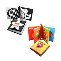 Ada Detox 2 Kitap Tox İngilizce Siyah-Beyaz Bebek Ve Kumaş Sessiz Kitap E13