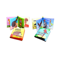 2 Kitap Tox İngilizce Orman Hayvanları ve Uçan Hayvanlar Kumaş Se