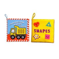 2 Kitap Tox İngilizce İş Makinaları ve Şekiller Kumaş Sessiz Kita