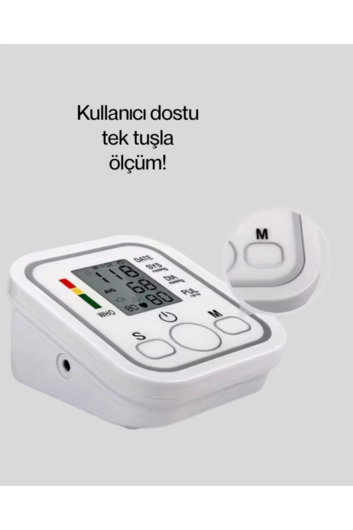 2 Kullanıcı Hafızalı USB Uyumlu Tansiyon Ölçer