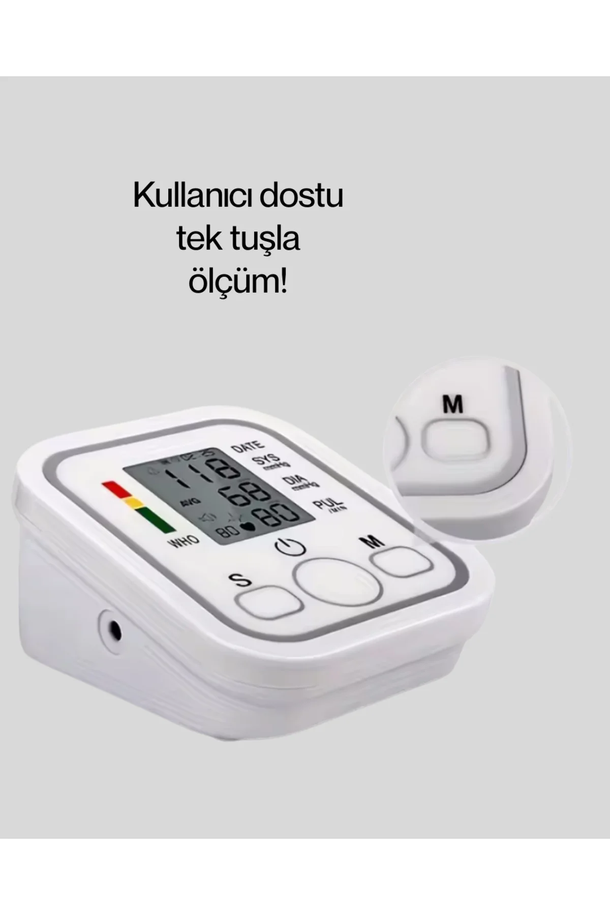 2 Kullanıcı Hafızalı USB Uyumlu Tansiyon Ölçer - Lisinya