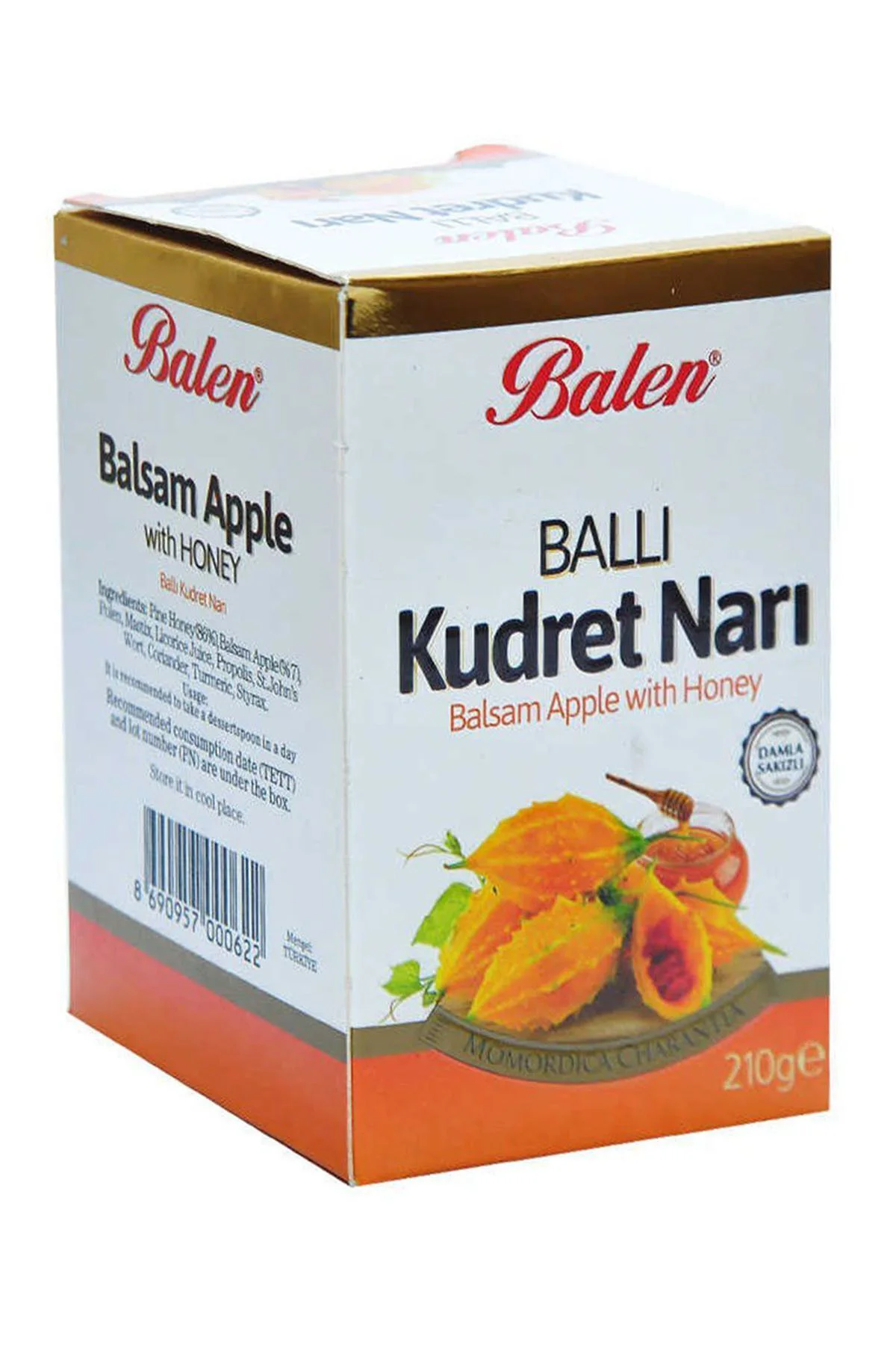 2 Kutu Ballı Kudret Narı Macunu Damla Sakızlı 210 Gr Kudretnarı