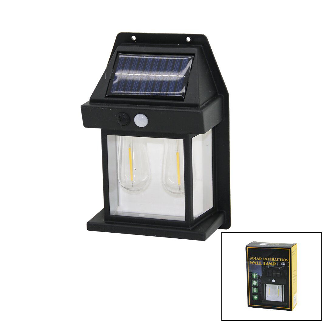 2 LAMBA SOLAR - SENSÖRLÜ APLİK DUVAR LAMBASI DIŞ MEKAN 5.5V - 1W 
