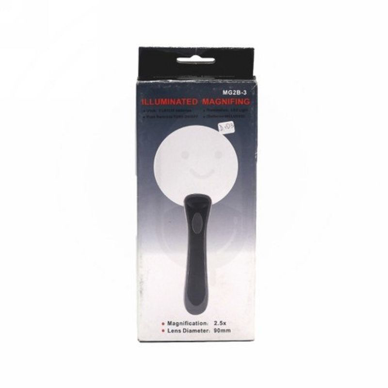 2 Led Işıklı 2.5X-90Mm Okuma Büyüteç TdrTR