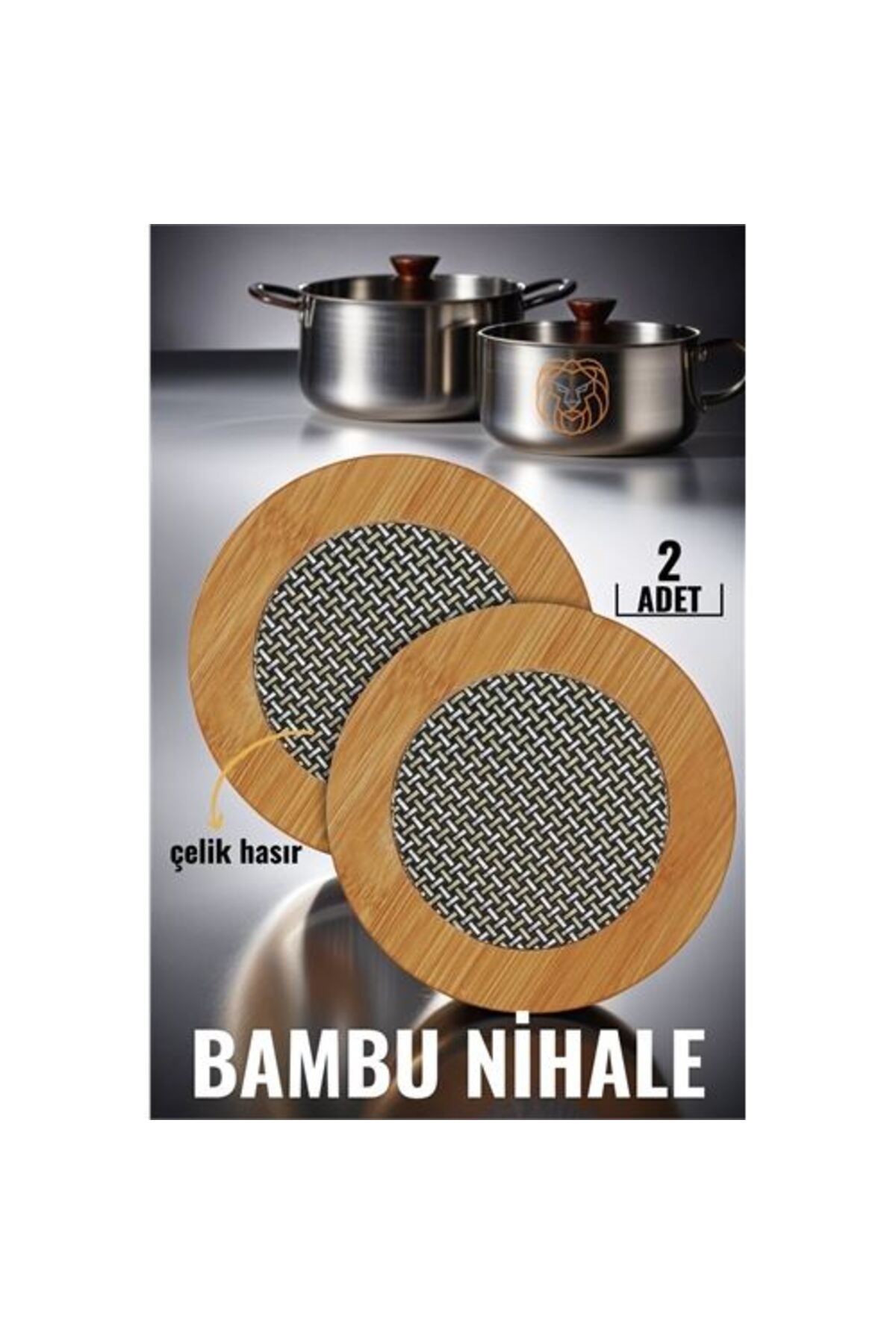 2 li Bambu Çelik Telli Nihale Falper Design