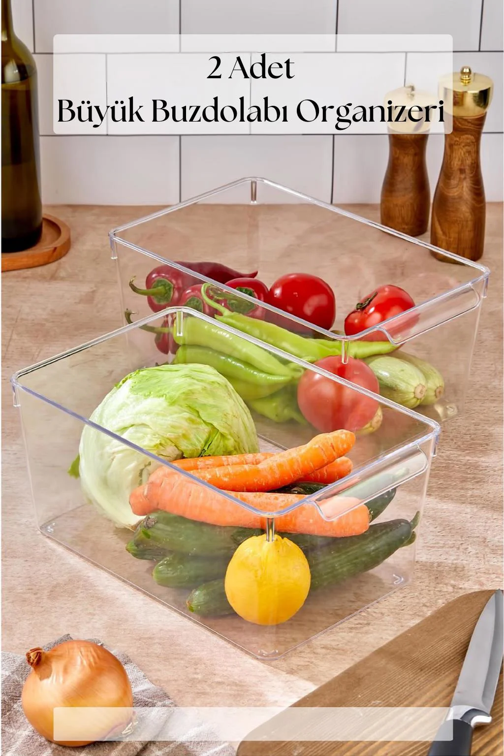 2 Li Buzdolabı Organizeri &amp; Buzdolabı Düzenleyici 6 lt