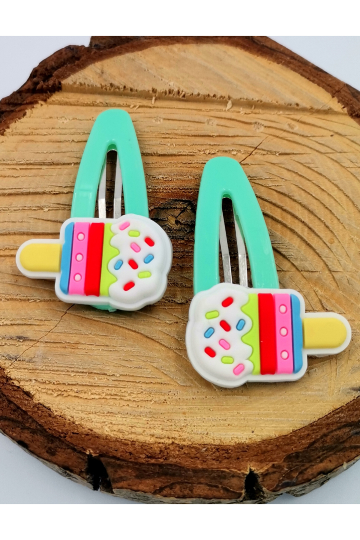 Monalisa Home 2 Li Figürlü Renkli Lüks Çıt Çıt Toka