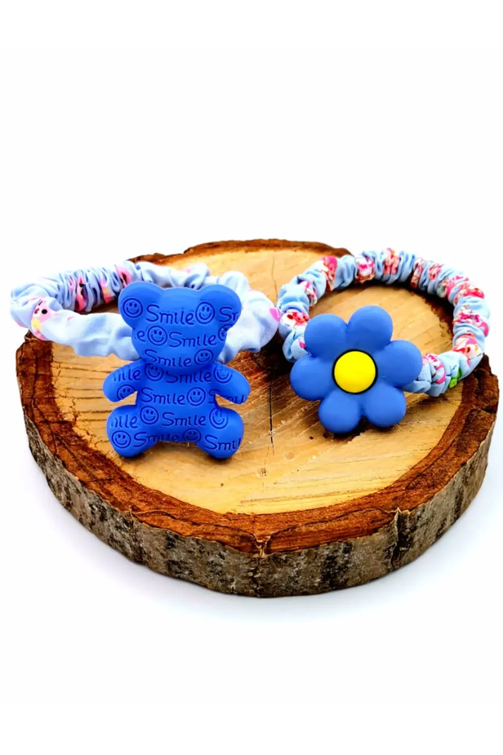 2 li Figürlü Renkli Lüks Lastik Toka