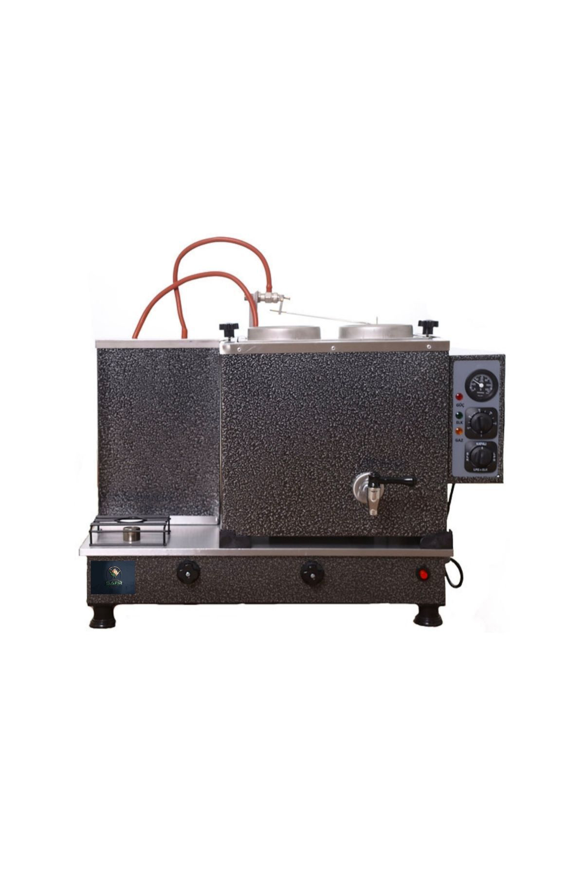 2 Li Gri Boyalı Çay Ocağı Gri Çay Kazanı Doğalgazlı Ce Gazmer Ona