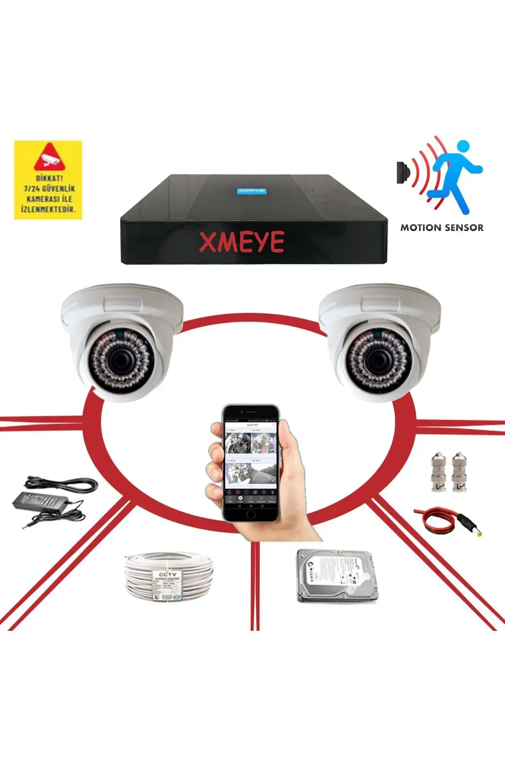 2' Li Hareket Algılayan 5 Mp Sony Lens 1080p 36 Ir Led Iç Mekan G