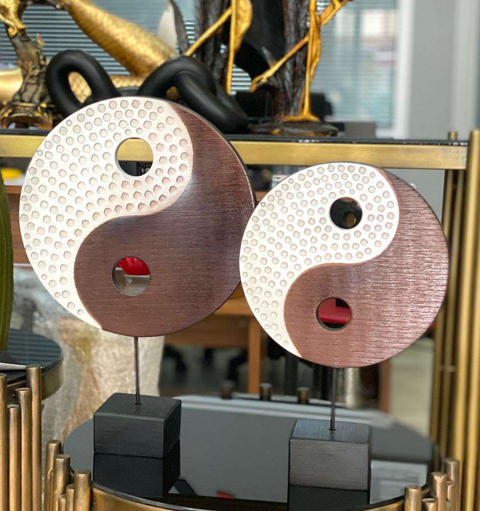 2 Li Kaideli Ying Yang Biblo Sonsuzluk Sembolü Obje Modern l Özel