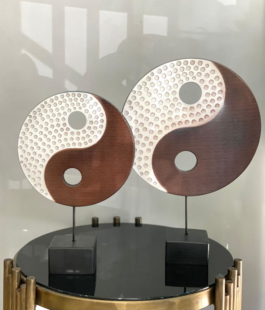 2 Li Kaideli Ying Yang Biblo Sonsuzluk Sembolü Obje Modern l Özel