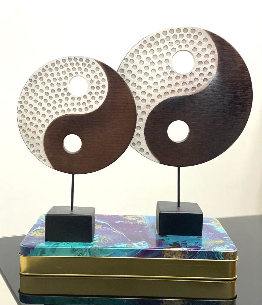 2 Li Kaideli Ying Yang Biblo Sonsuzluk Sembolü Obje Modern l Özel