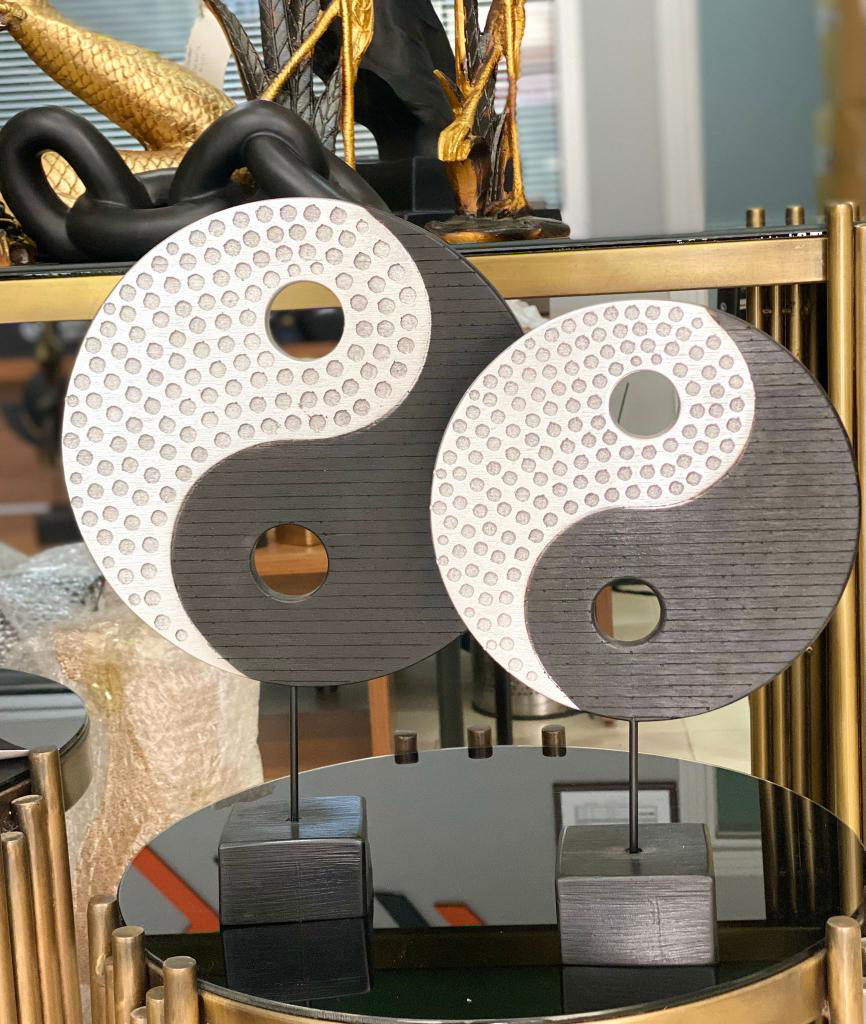 2 Li Kaideli Ying Yang Biblo Sonsuzluk Sembolü Obje Modern l Özel