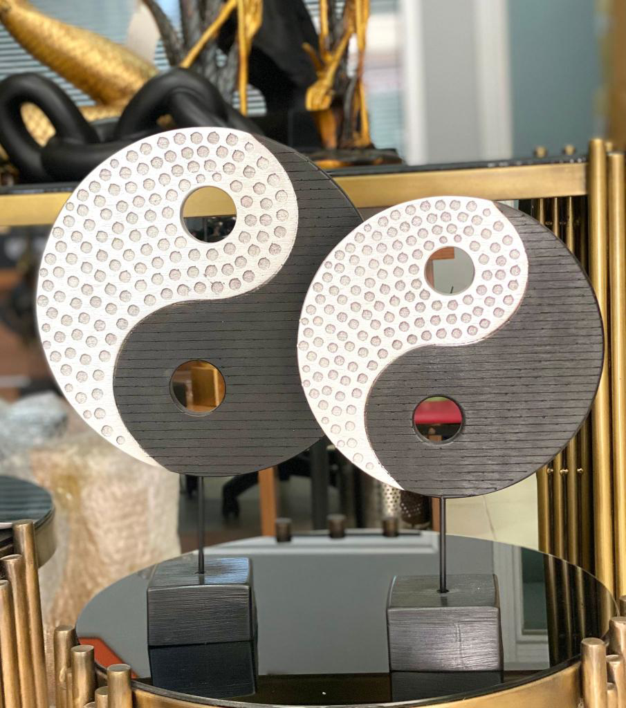 2 Li Kaideli Ying Yang Biblo Sonsuzluk Sembolü Obje Modern l Özel