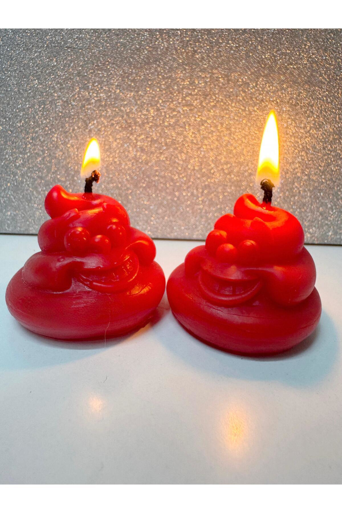 2 li lavanta kokulu hediyelik esprili bok mum