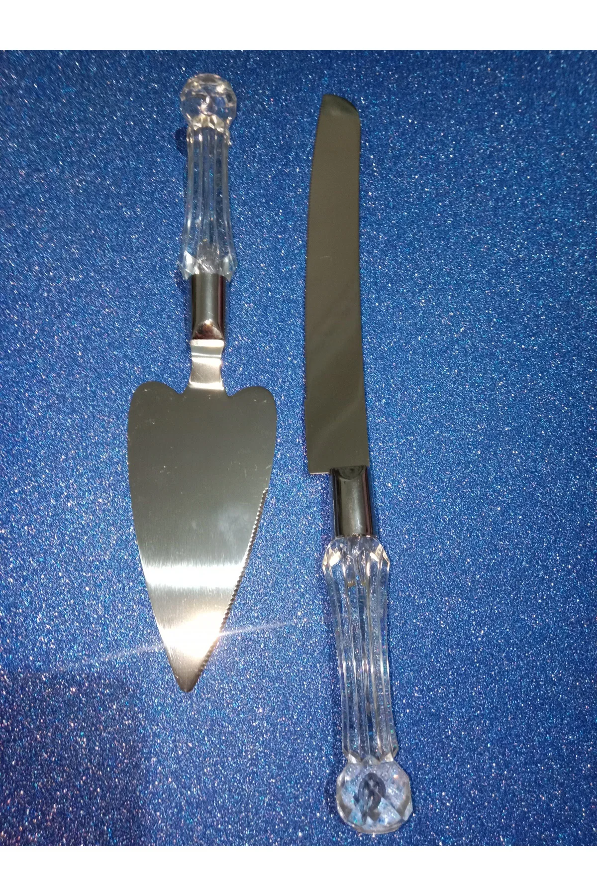 2 Li Pasta Servis Seti Nişan Düğün Doğum Günü Pasta Kesme Seti Kr