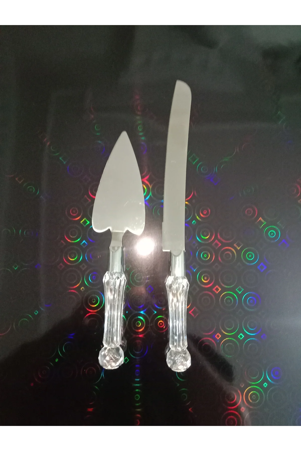 2 Li Pasta Servis Seti Nişan Düğün Doğum Günü Pasta Kesme Seti Kr