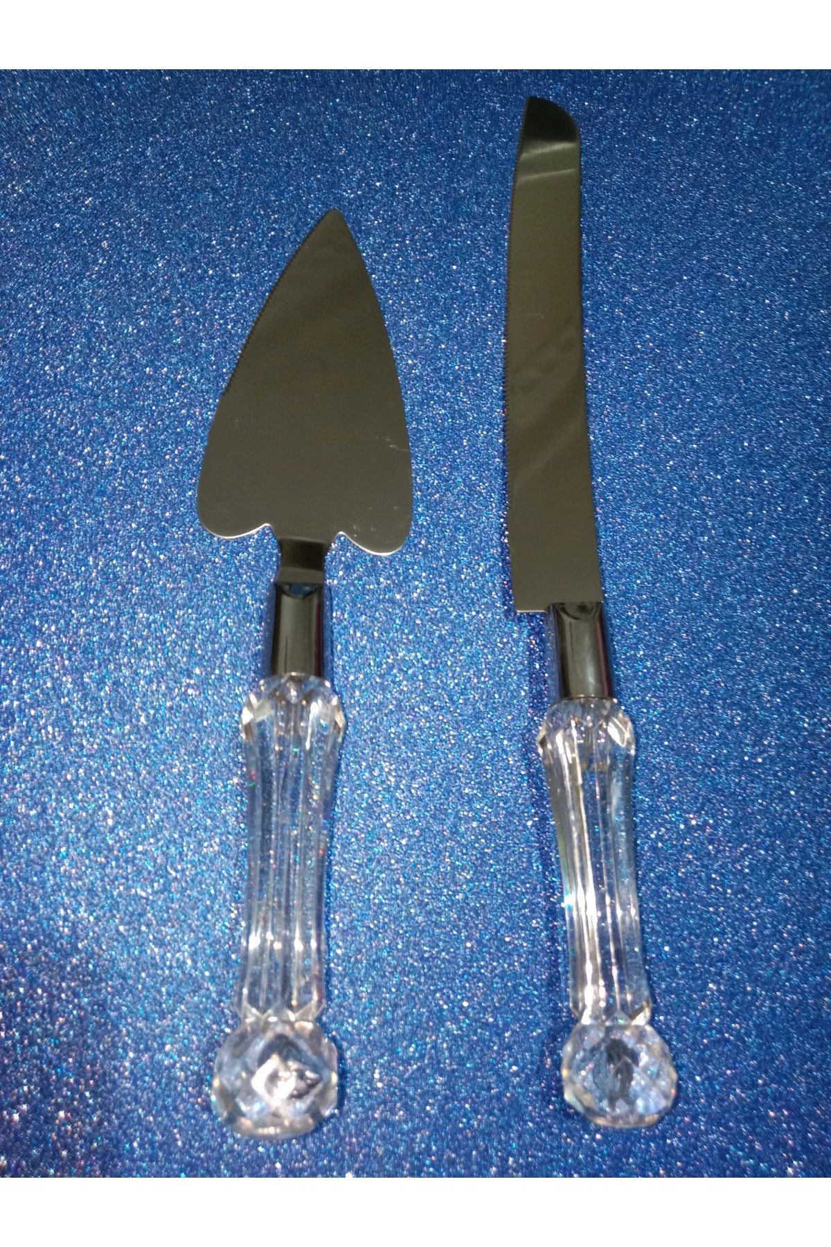 2 Li Pasta Servis Seti Nişan Düğün Doğum Günü Pasta Kesme Seti Kr