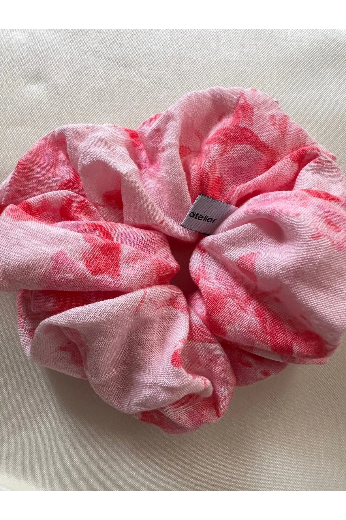 2 Li Rose Scrunchie Gül Set Pembe Mavi