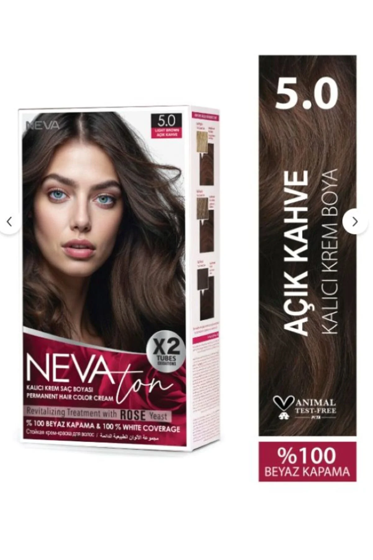 2 Li Saç Boyası 5.0 Açık Kahve