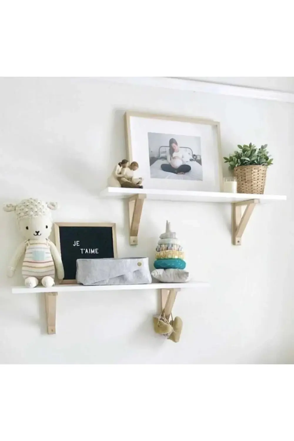 2 Li Set Ahşap Ayaklı Kitaplık Duvar Rafı Mdf 1.sınıf Malzemeden