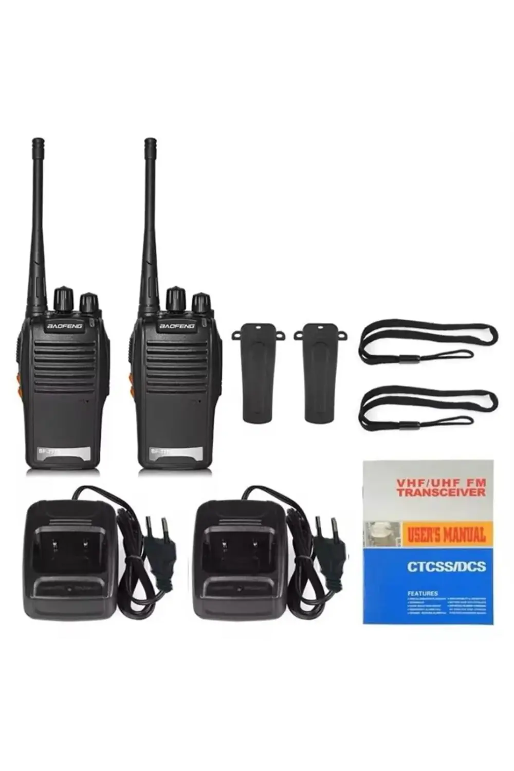 2 li SET Baofeng 777s inşaat şantiye av gezi vale vinç kafe resto