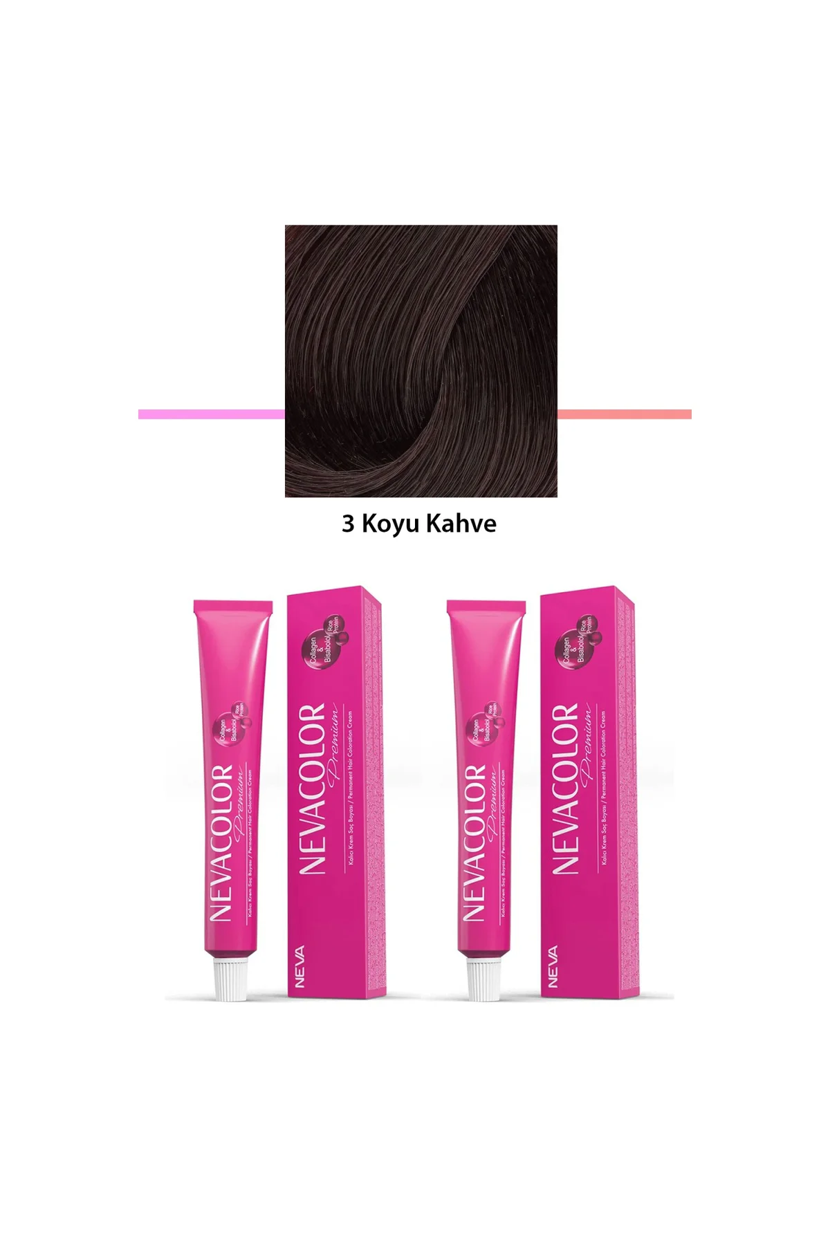 2 li Set Premium 3 Koyu Kahve - Kalıcı Krem Saç Boyası 2 X 50 g T