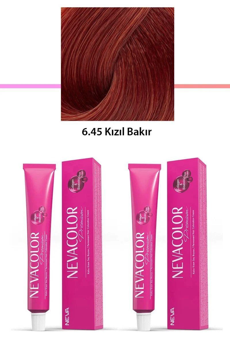 2 Li Set Premium 6.45 Kızıl Bakır Kalıcı Krem Saç Boyası – 2x50g Tüp Fiyatı, Yorumları ve Özellikleri