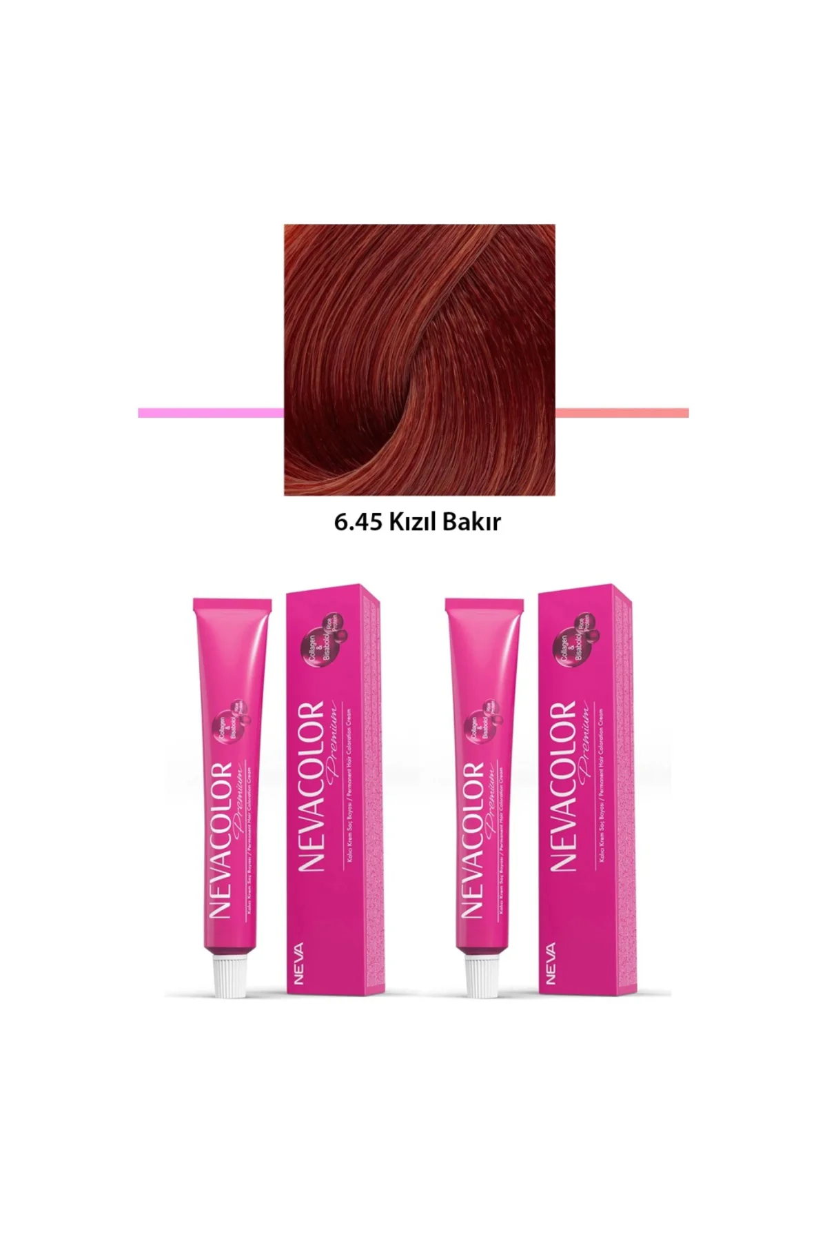 2 li Set Premium 6.45 Kızıl Bakır - Kalıcı Krem Saç Boyası 2 X 50