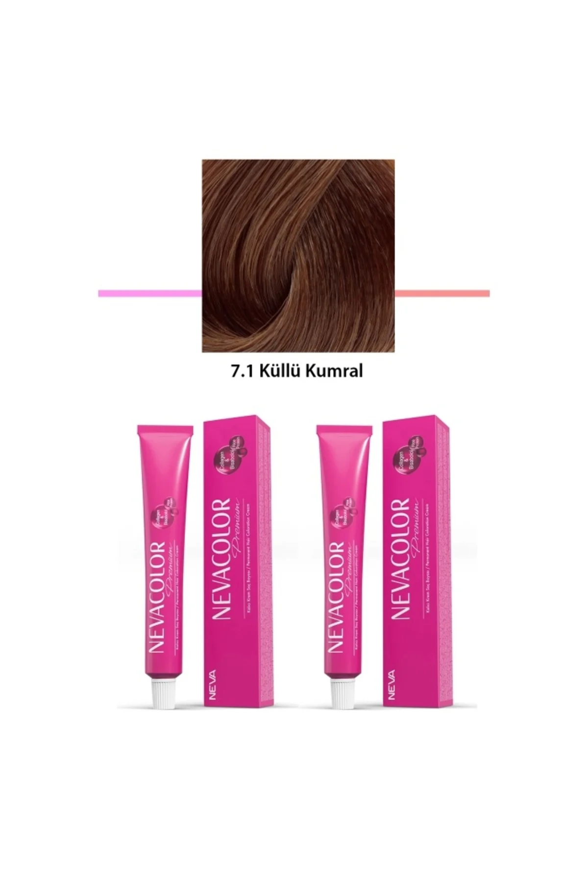 2 li Set Premium 7.1 Küllü Kumral - Kalıcı Krem Saç Boyası 2 X 50
