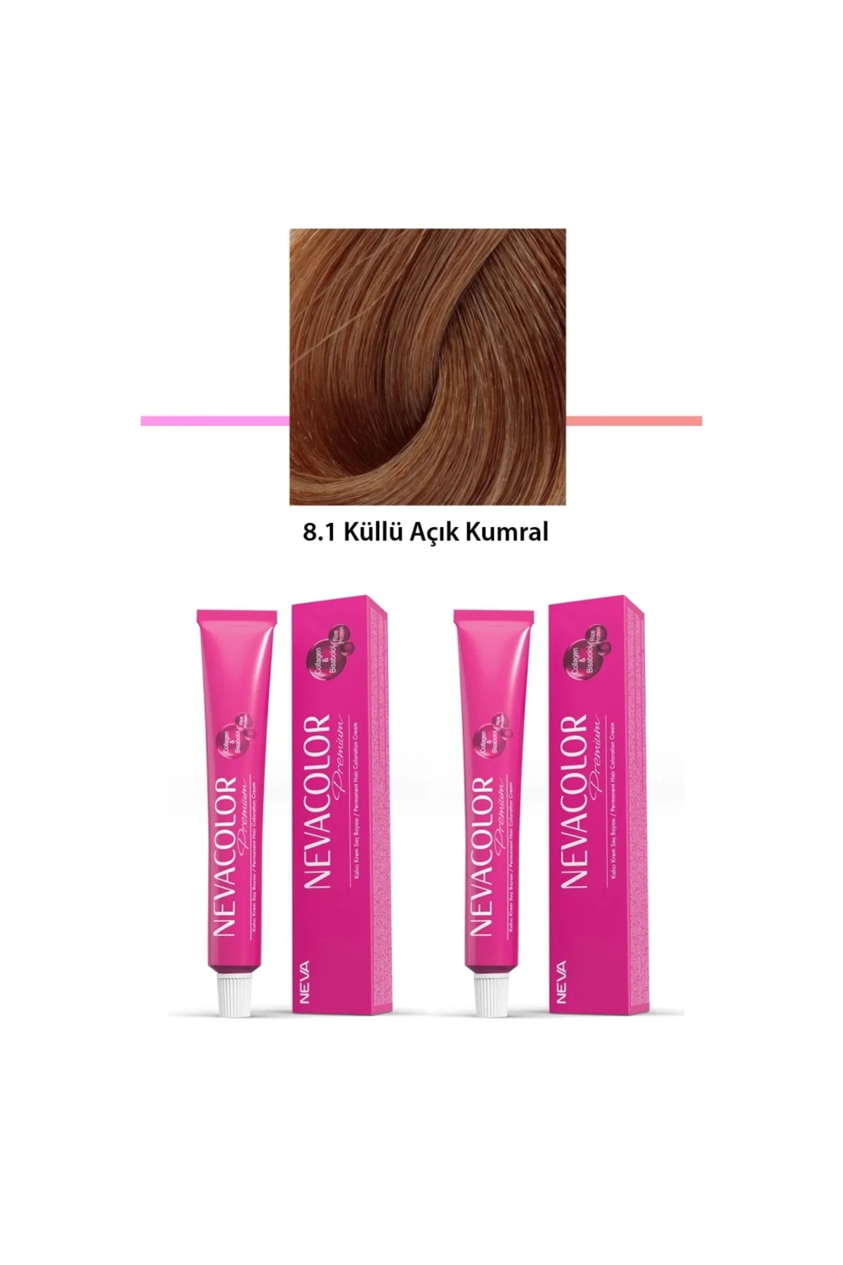 2 li Set Premium 8.1 Küllü Açık Kumral - Kalıcı Krem Saç Boyası 2