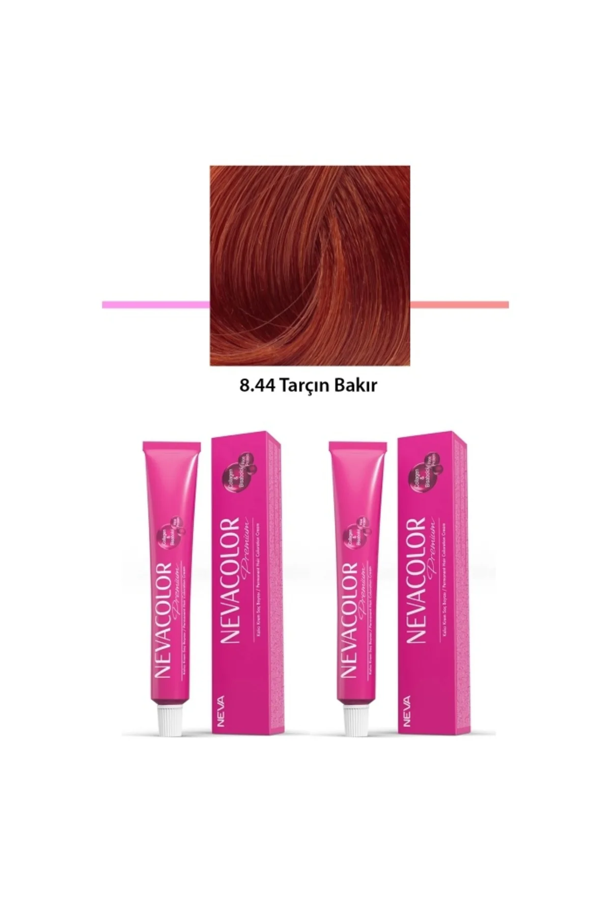 2 li Set Premium 8.44 Tarçın Bakır - Kalıcı Krem Saç Boyası 2 X 5