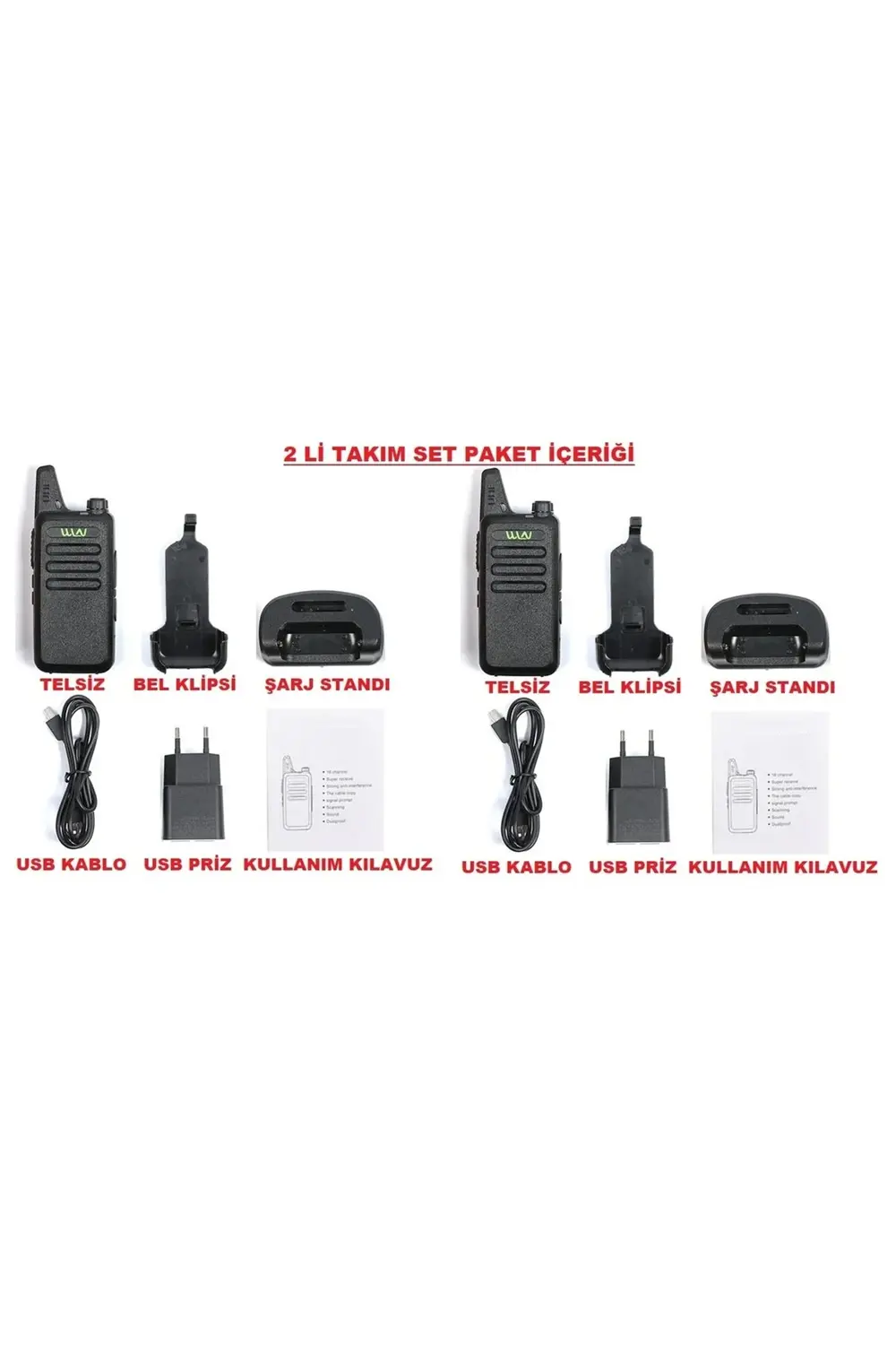 2 li SET Wln Telsiz Türkçe Mars Teknoben Tkstar serilerine inşaat