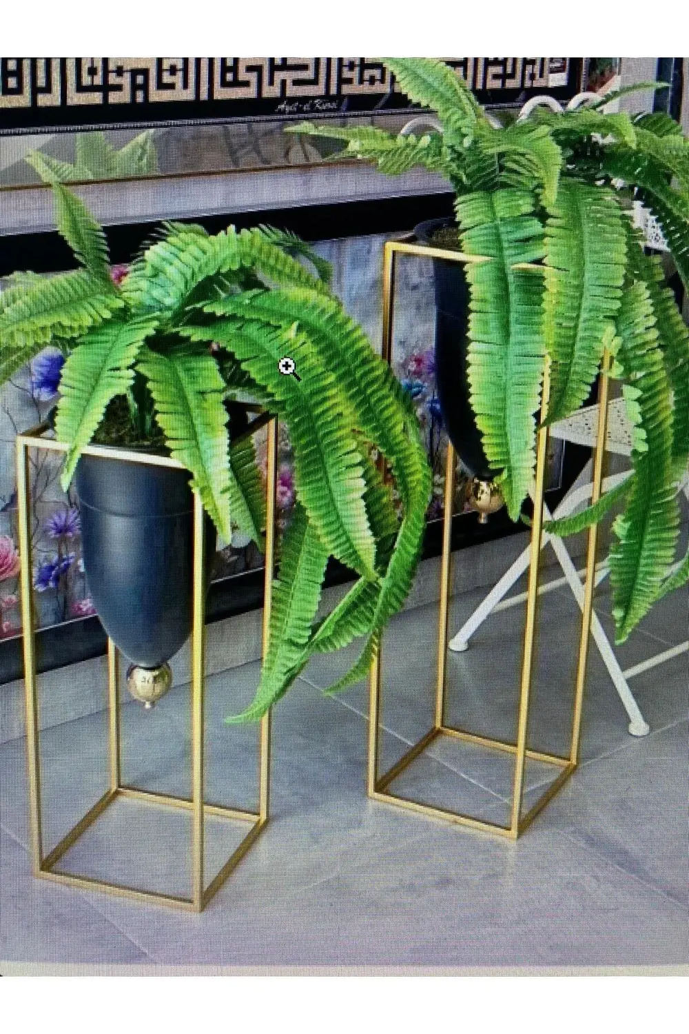 2 Li Set Yapay Bitki  Saksılı Aranjman