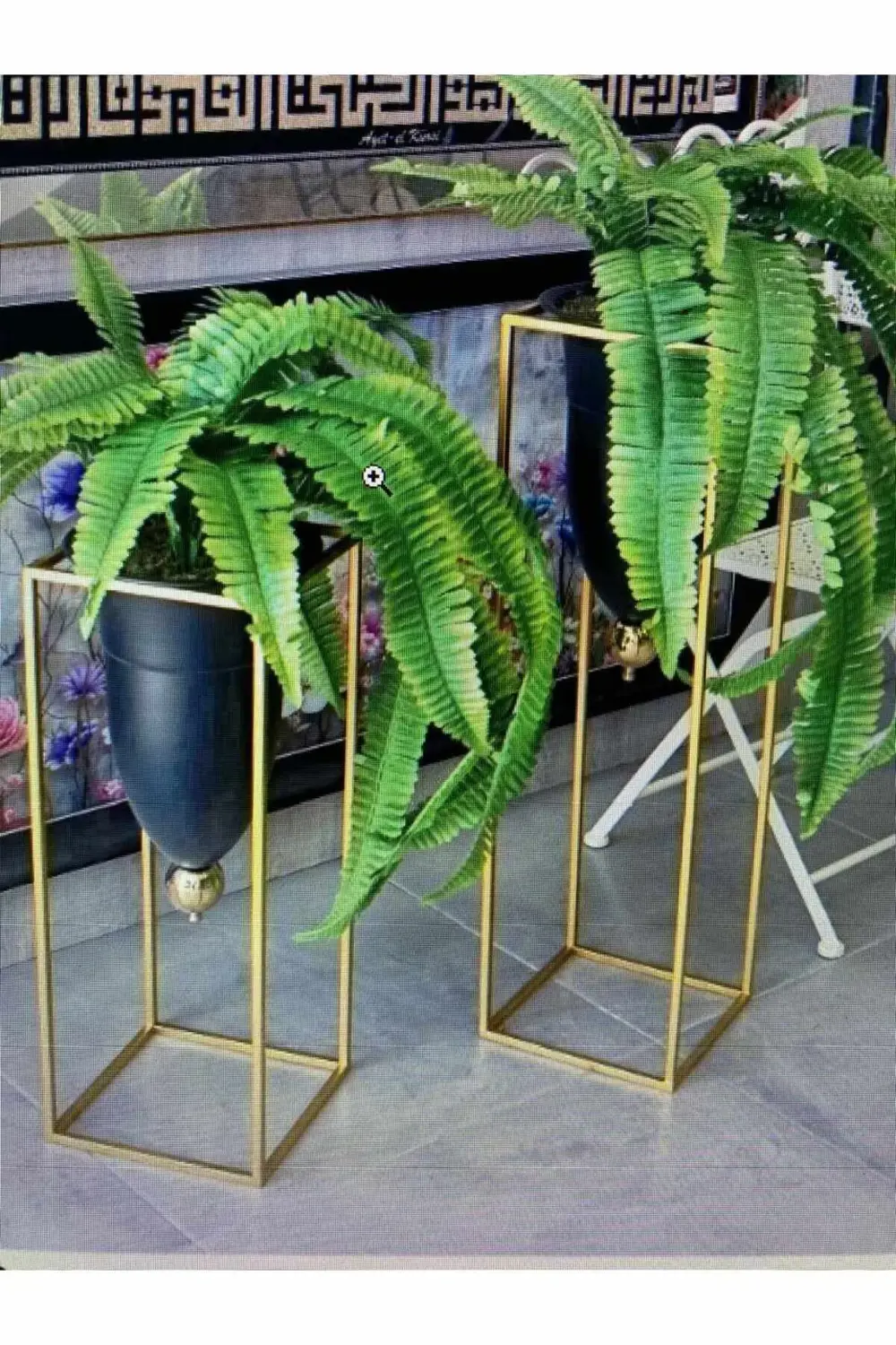 2 Li Set Yapay Bitki  Saksılı Aranjman