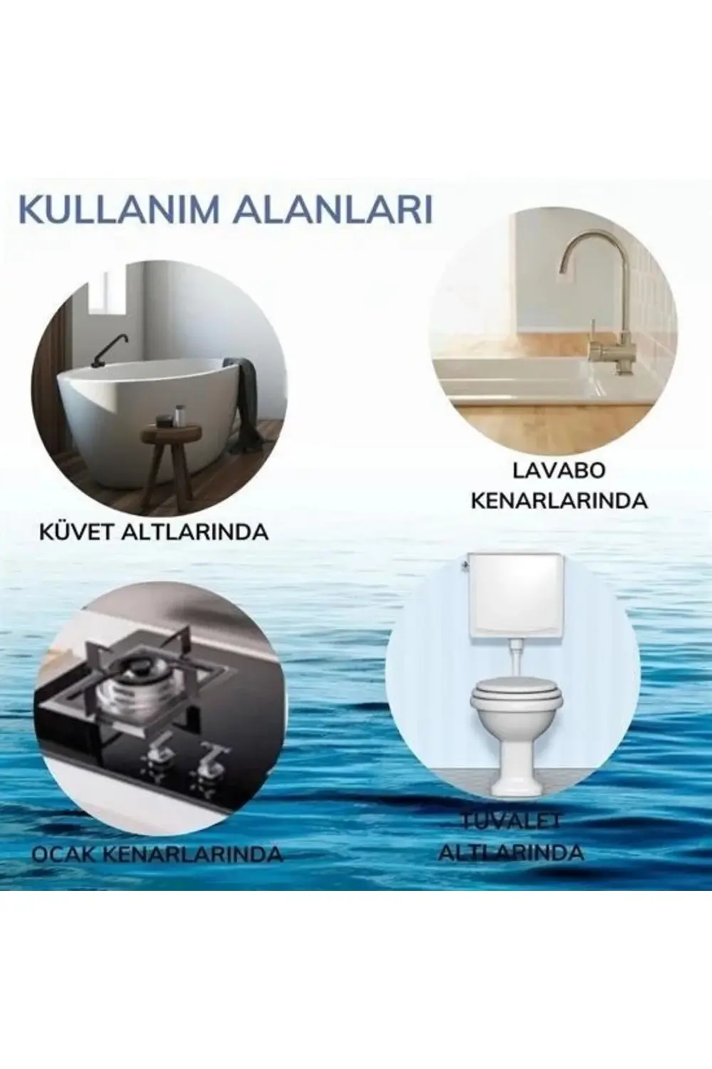 2 Li Su Sızdırmaz Banyo Mutfak Lavabo Küvet İzolasyon Şerit Bant 2 Li Su Sızdırmaz Banyo Mutfak Lavabo Küvet İzolasyon Şerit Bant
