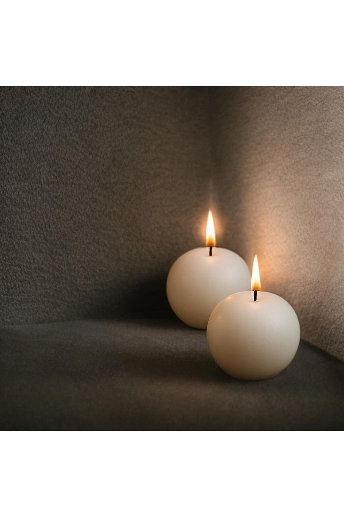 Aresmumatölyesi  2 Li Vanilya Kokulu 7.5 Cm Çapında Yuvarlak Top Dekoratif Hediyel