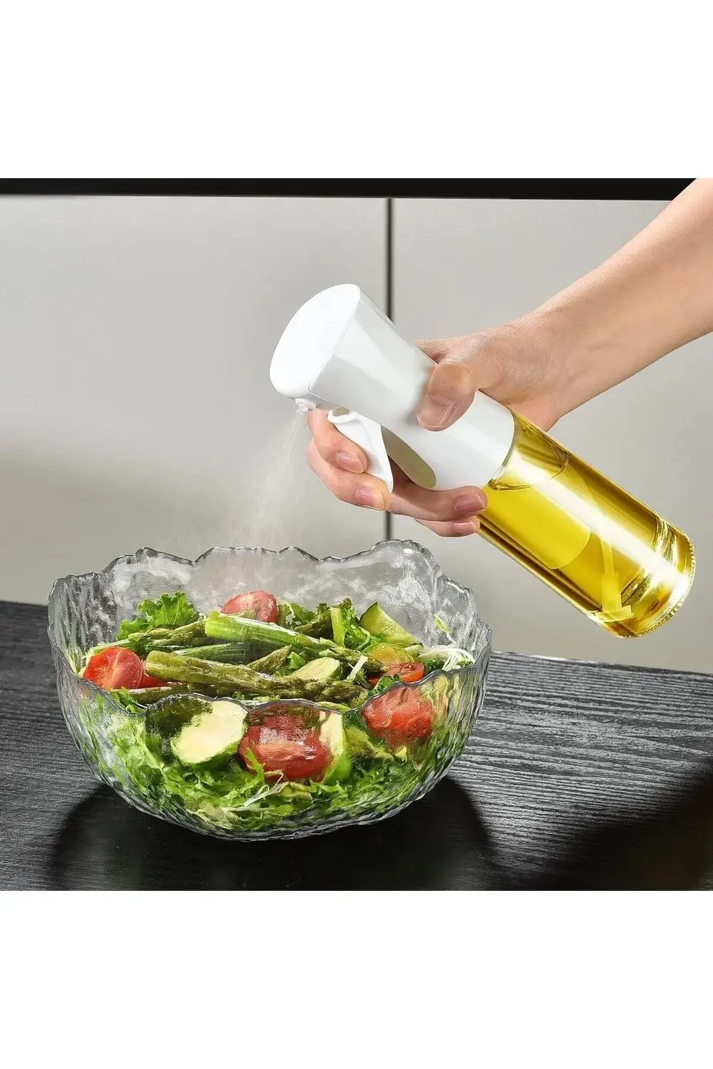 2 li Yağdanlık Sprey Air Fryer Cam Yağlık Mist Püskürtücü 225 ML