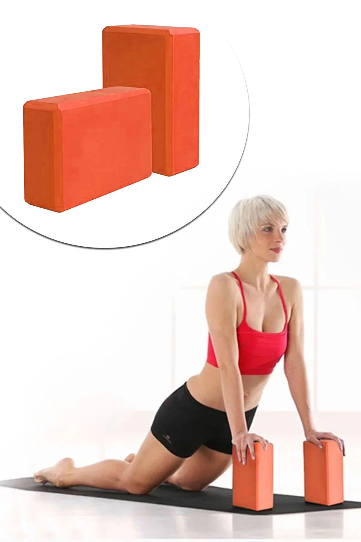 2 Li Yoga Blok Yoga Bloğu Yoga Duruş Destek Egzersiz Spor Ekipman