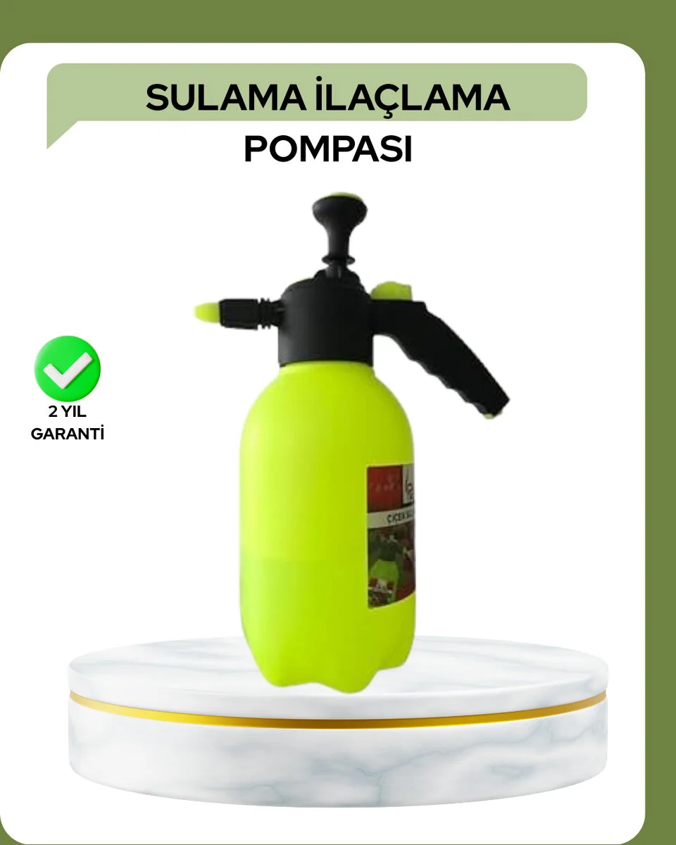 2 Litre Pompalı Püskürtücü Bakır Nozullu Ayarlı Sprey Temizlik ve