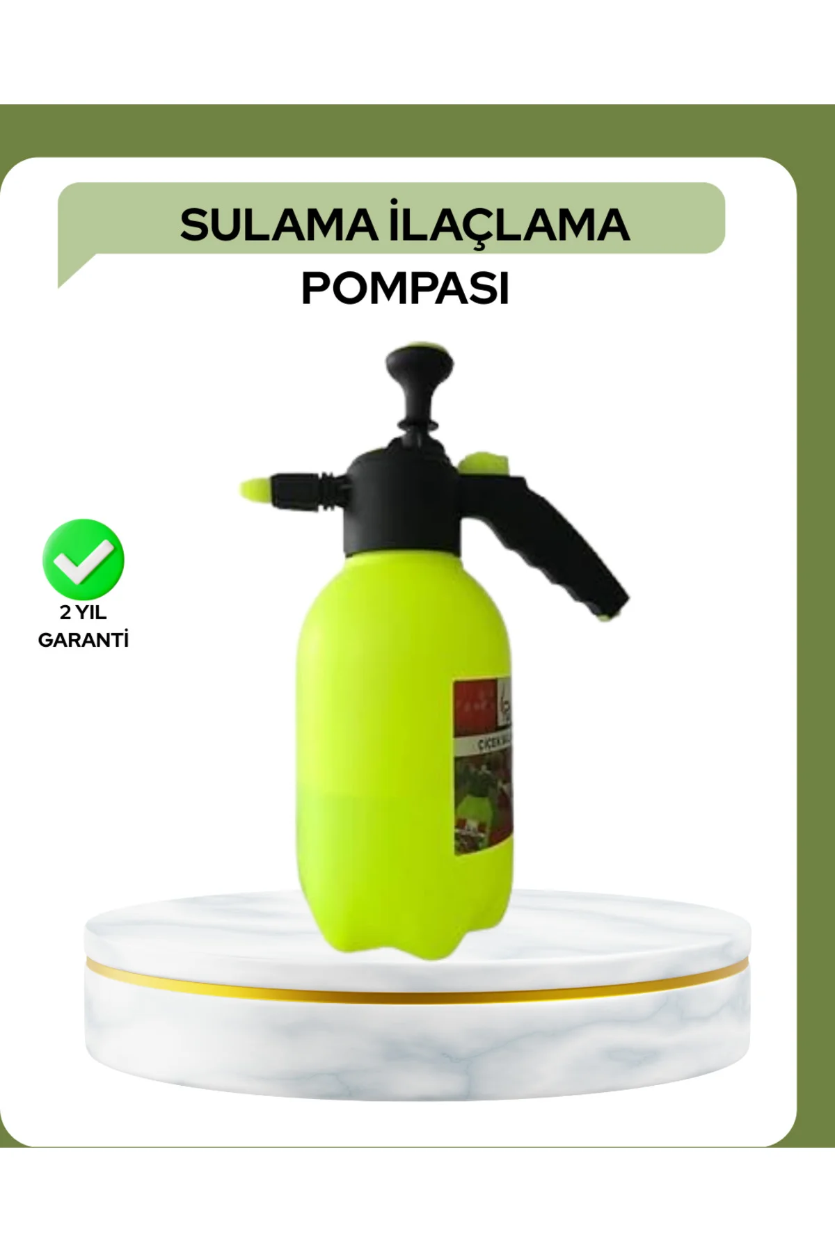 2 Litre Püskürtücü Bakır Nozullu Ayarlı Sprey Temizlik ve Bahçe