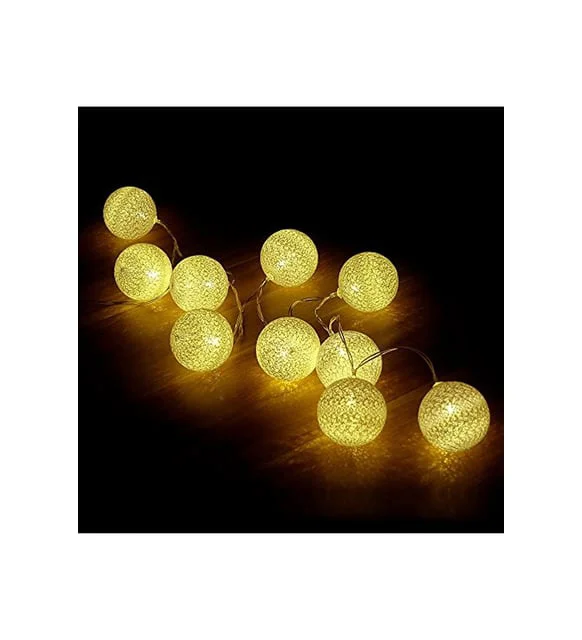 2 Metre 10’lu Top LED Işık - Pilli Gün Işığı Dekoratif Aydınlatma